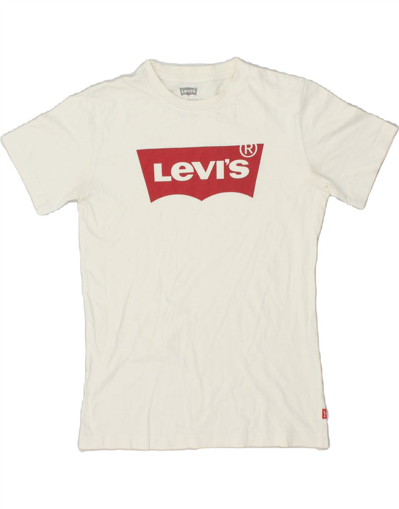 LEVI'S Boys Graphic T-Shirt Top 13-14 Years White Vintage Levi's and Second-Hand Levi's from Messina Hembry 