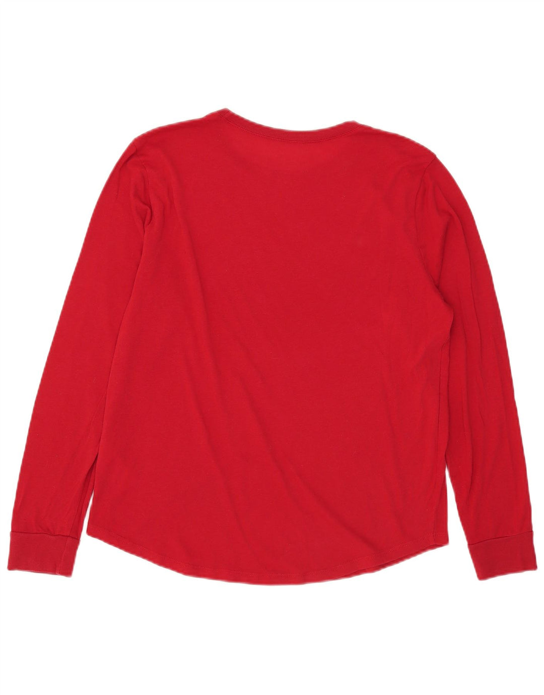 Hollister Mens Graphic Top Long Sleeve Small Red Cotton