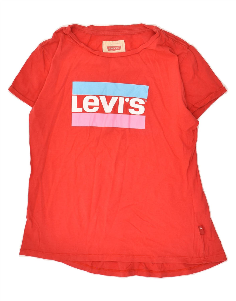 LEVI'S Girls Graphic T-Shirt Top 15-16 Years Red Cotton | Vintage Levi's | Thrift | Second-Hand Levi's | Used Clothing | Messina Hembry 