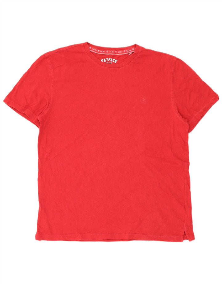 FAT FACE Mens T-Shirt Top Large Red Cotton