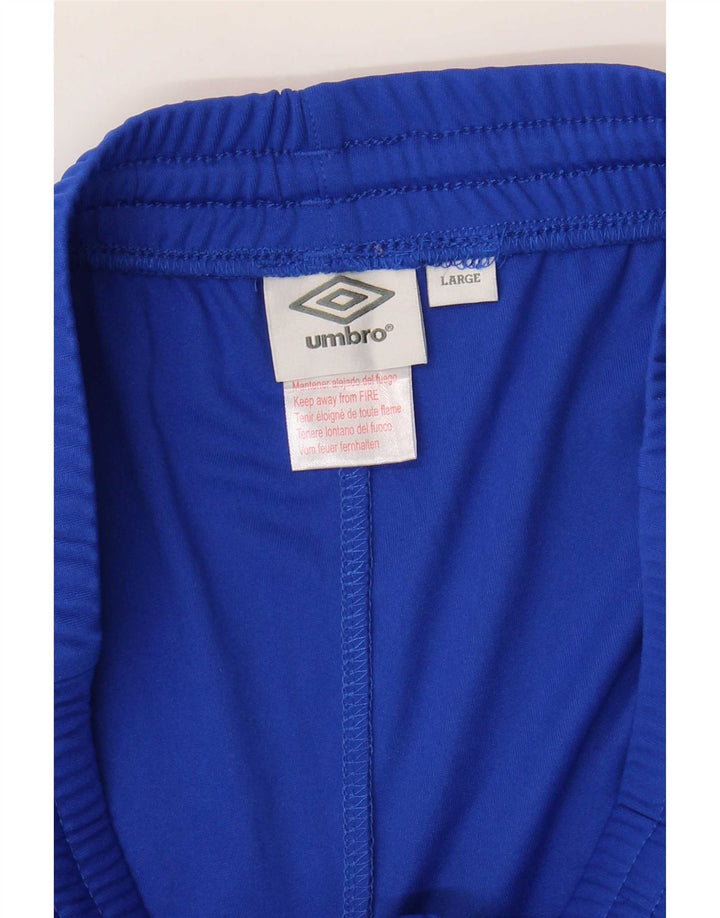 Umbro Mens Sport Shorts Large Blue Polyester