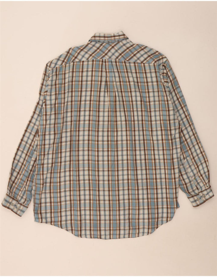 Marlboro Classics Mens Flannel Shirt 2XL Blue Check Cotton