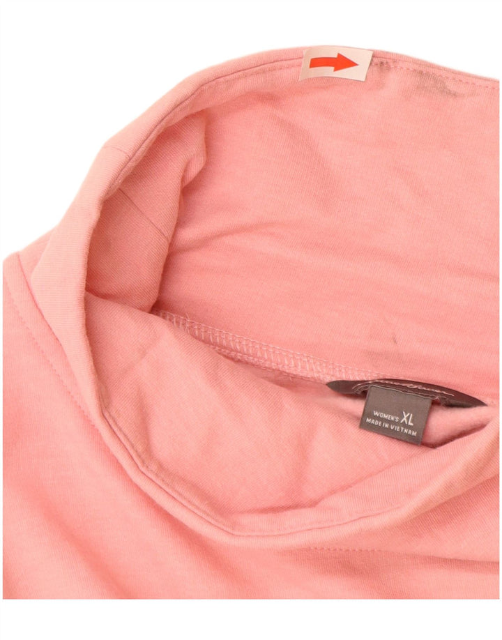 Eddie Bauer Womens Oversized Sweatshirt Jumper UK 18 XL Pink Cotton