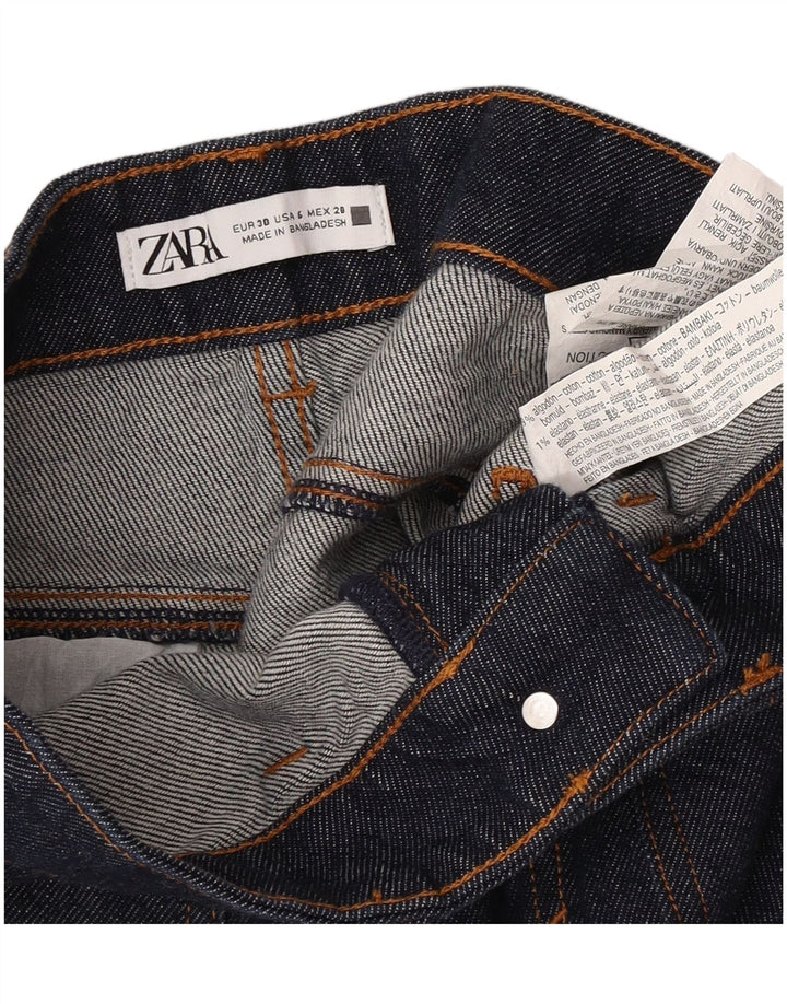 Zara Womens Denim Shorts EU 38 Small W28  Navy Blue Cotton