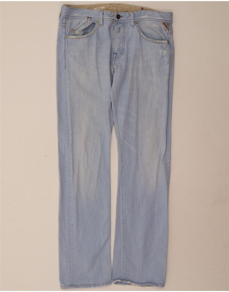 REPLAY Womens Straight Jeans W36 L34 Blue Cotton Vintage Replay and Second-Hand Replay from Messina Hembry 