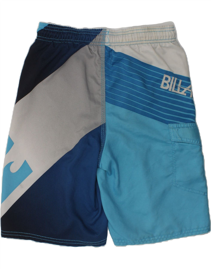 BILLABONG Boys Graphic Swimming Shorts 15-16 Years Blue Colourblock | Vintage Billabong | Thrift | Second-Hand Billabong | Used Clothing | Messina Hembry 