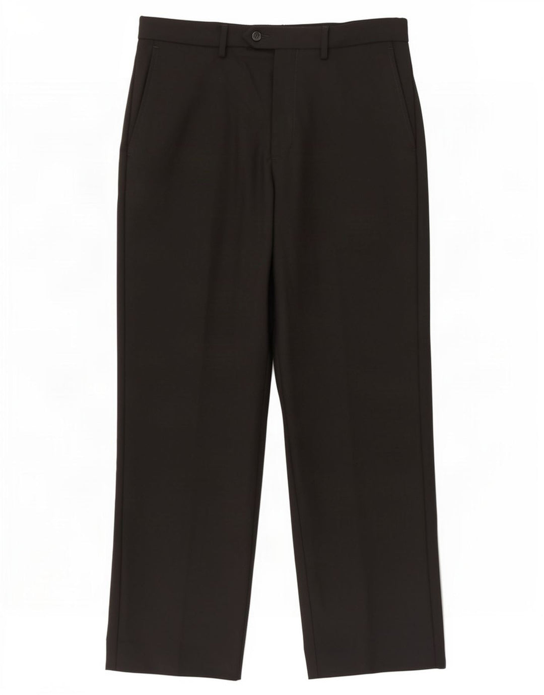Marks & Spencer Mens Tailored Fit Casual Trousers W34 L31 Black Polyester