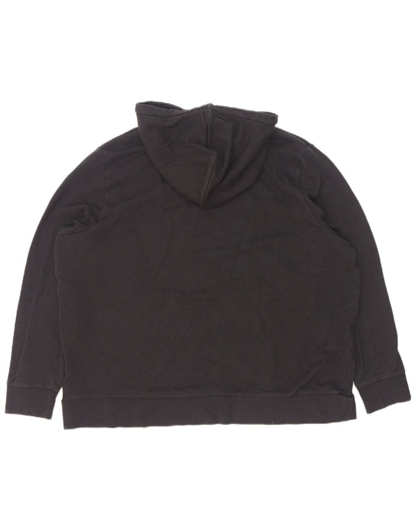 Marks & Spencer Womens Hoodie Jumper UK 22 3XL Black Cotton