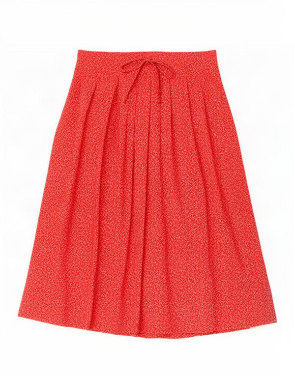 Imec Womens High Waist Wrap Skirt IT 44 Medium W26 Red Floral