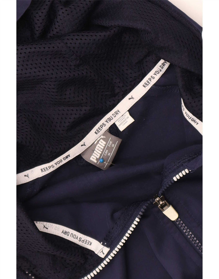 Puma Mens Zip Hoodie Sweater Medium Navy Blue Sports
