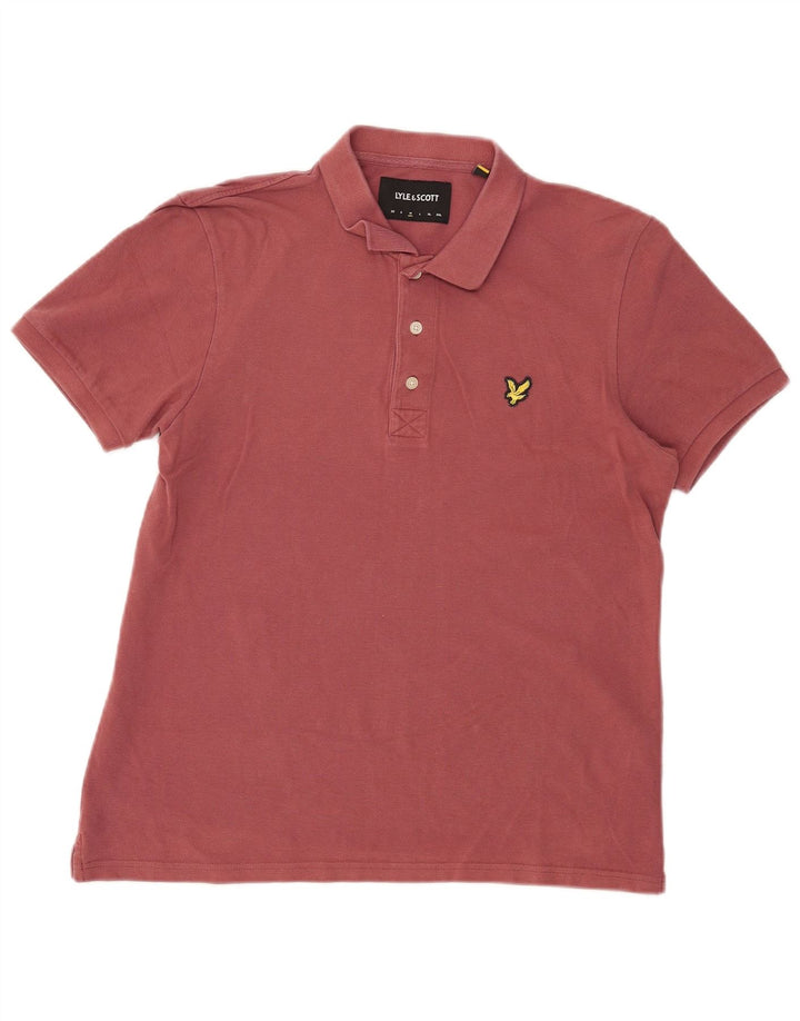 Lyle & Scott Mens Polo Shirt Medium Maroon
