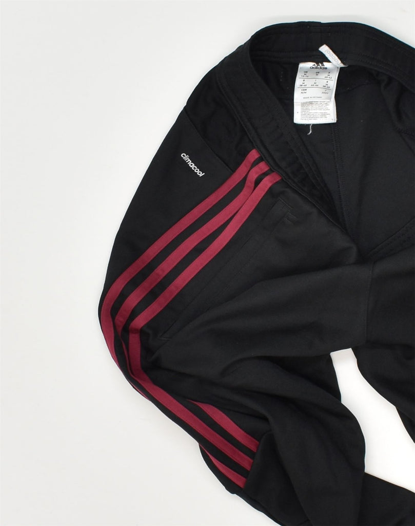 ADIDAS Womens Tracksuit Trousers UK 12-14 Medium Black Polyester | Vintage Adidas | Thrift | Second-Hand Adidas | Used Clothing | Messina Hembry 