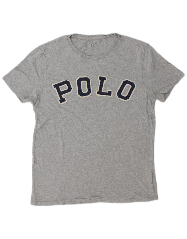 Polo Ralph Lauren Mens Graphic T-Shirt Top Medium Grey Cotton