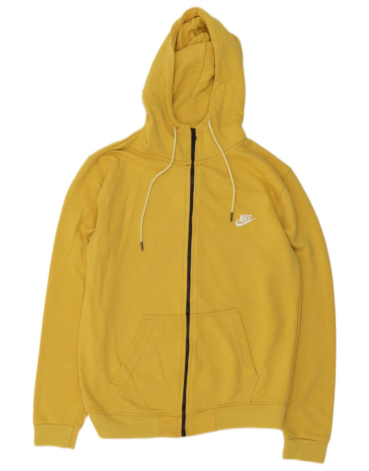 Nike Boys Zip Hoodie Sweater 12-13 Years Large Yellow