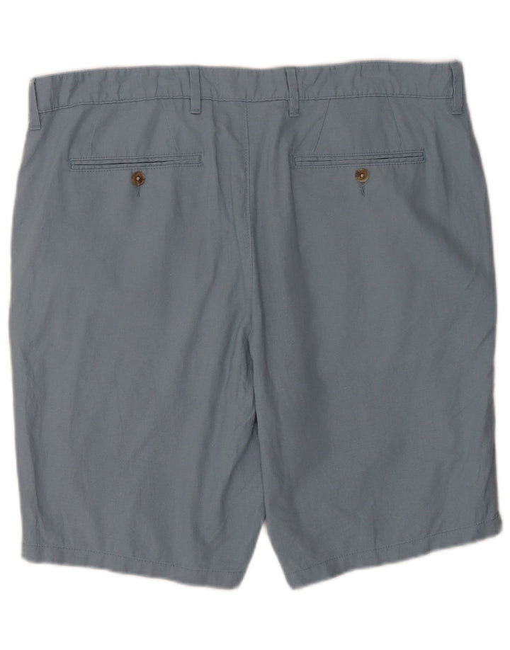Marks & Spencer Mens Chino Shorts W40 XL Blue Linen