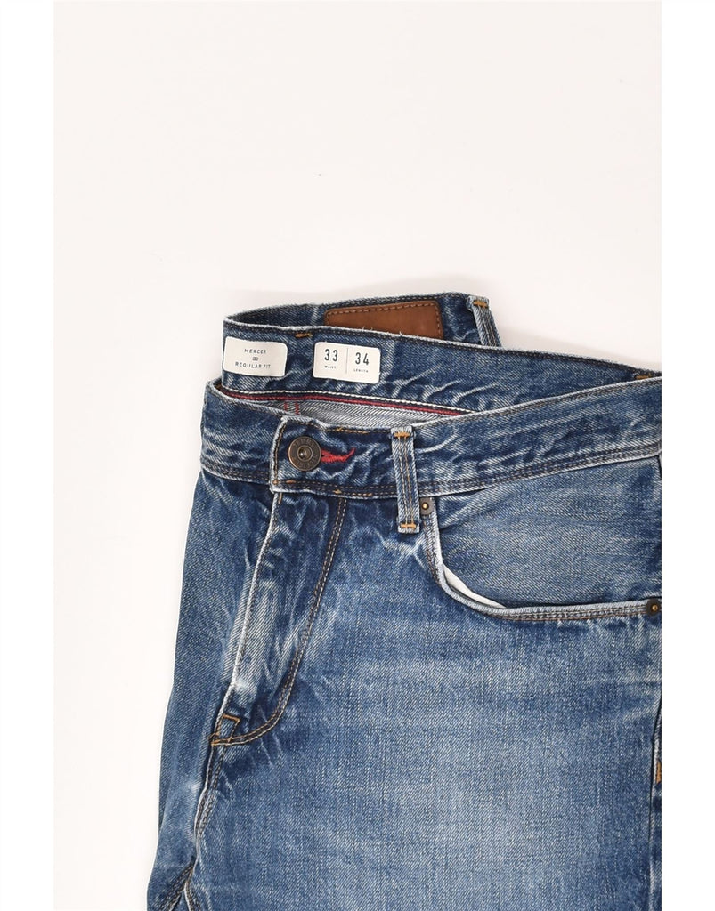 TOMMY HILFIGER Mens Mercer Regular Fit Slim Jeans W33 L34 Blue Cotton | Vintage Tommy Hilfiger | Thrift | Second-Hand Tommy Hilfiger | Used Clothing | Messina Hembry 