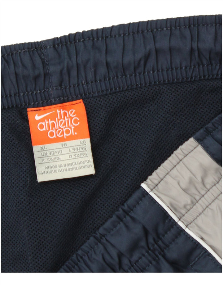 NIKE Mens Sport Shorts XL  Navy Blue Colourblock Polyester
