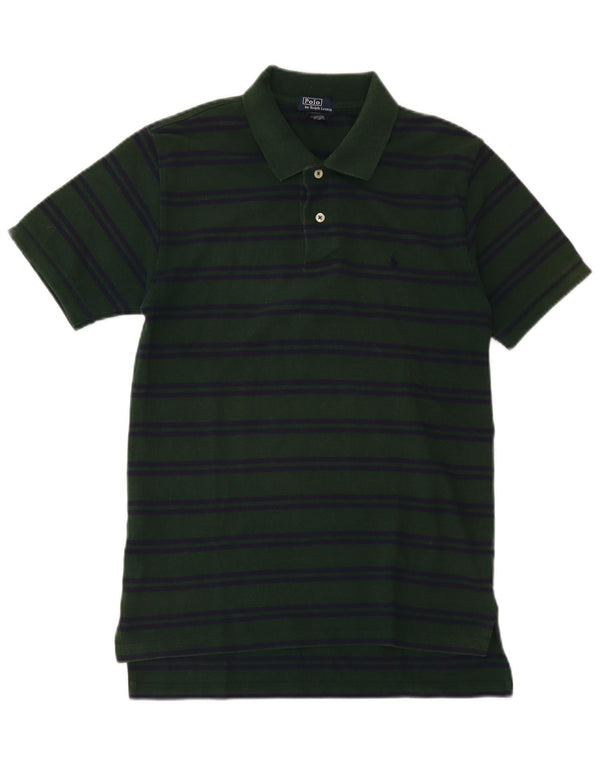 Polo Ralph Lauren Boys Shirt 15-16 Years XL Green Striped Cotton