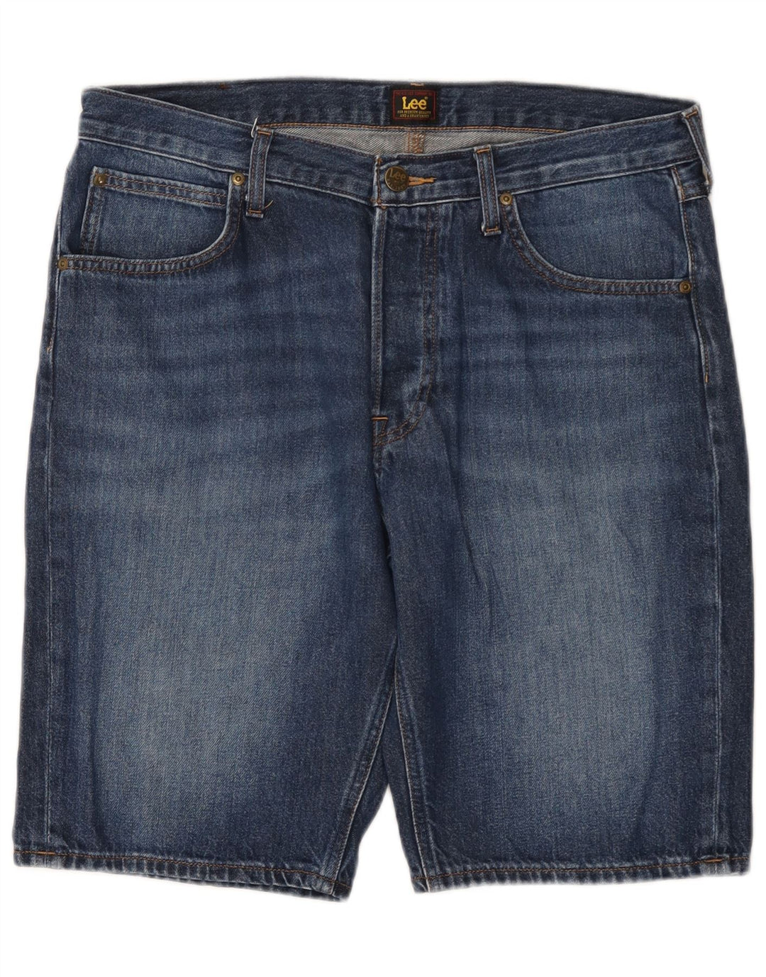 Lee Mens Denim Shorts W34 Large Blue Cotton