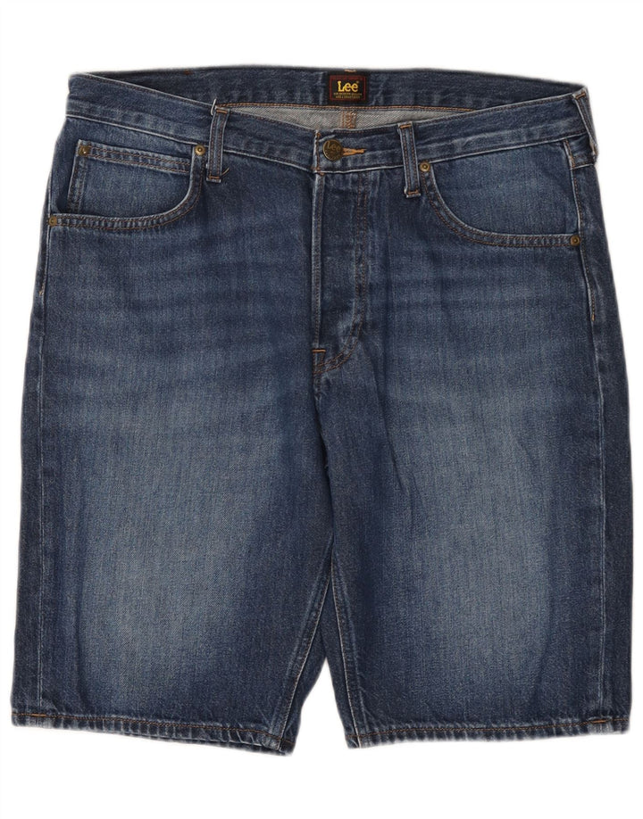 Lee Mens Denim Shorts W34 Large Blue Cotton