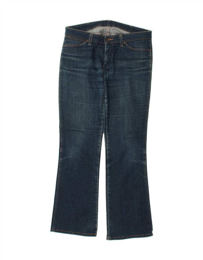 WRANGLER Womens Iris Bootcut Jeans W33 L32  Navy Blue Cotton | Vintage Wrangler | Thrift | Second-Hand Wrangler | Used Clothing | Messina Hembry 