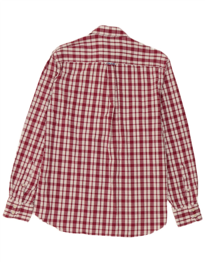Crew Clothing Mens Classic Fit Shirt Medium Burgundy Check Cotton