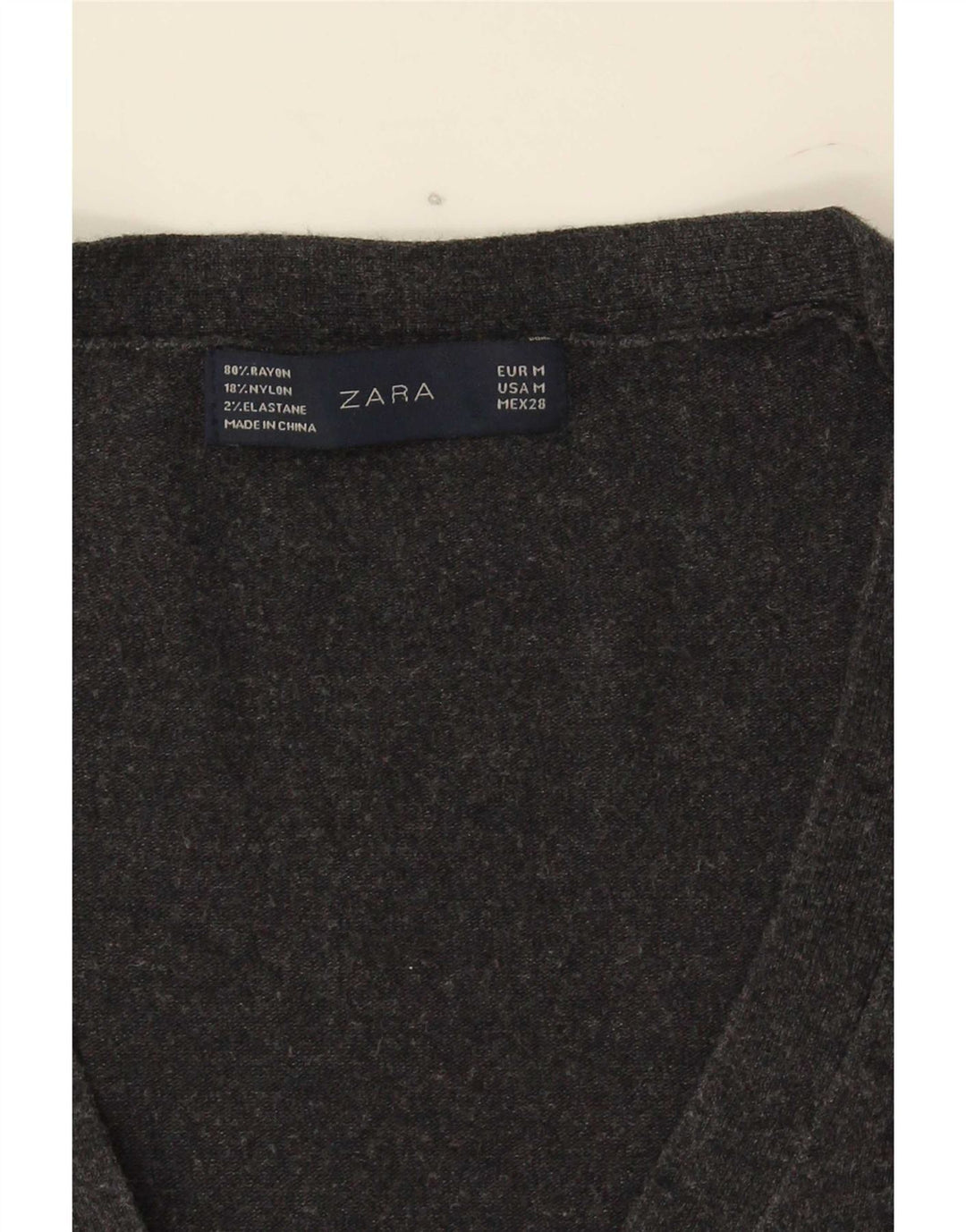 Zara Womens Cardigan Sweater UK 12 Medium Grey Rayon