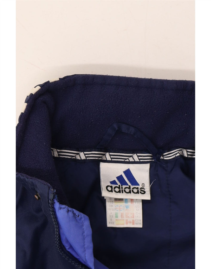 ADIDAS Boys Windbreaker Jacket 11-12 Years Navy Blue Polyester Vintage Adidas and Second-Hand Adidas from Messina Hembry 
