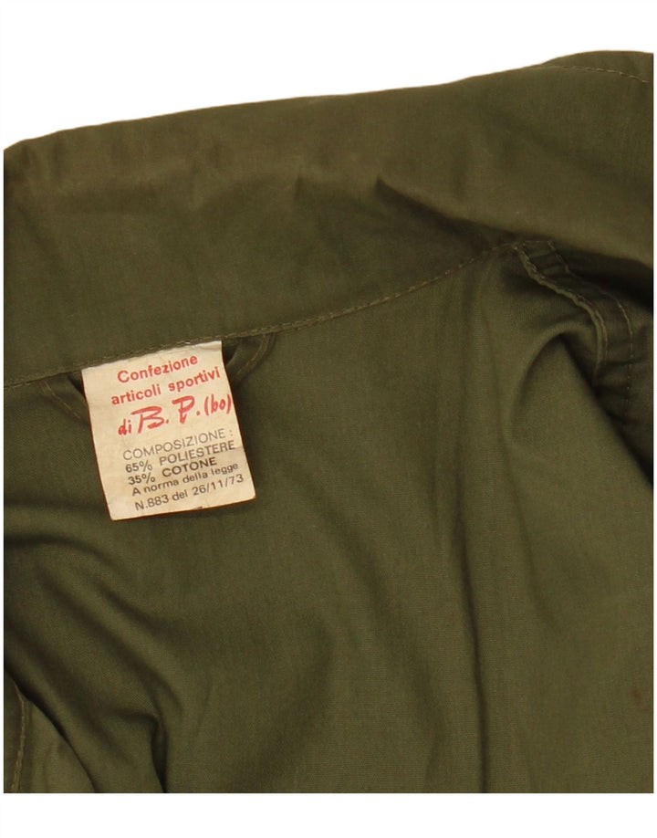 VINTAGE Mens Utility Jacket UK 36 Small Khaki Polyester