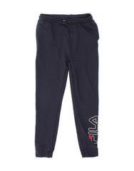 FILA Boys Graphic Tracksuit Trousers Joggers 15-16 Years Navy Blue Cotton