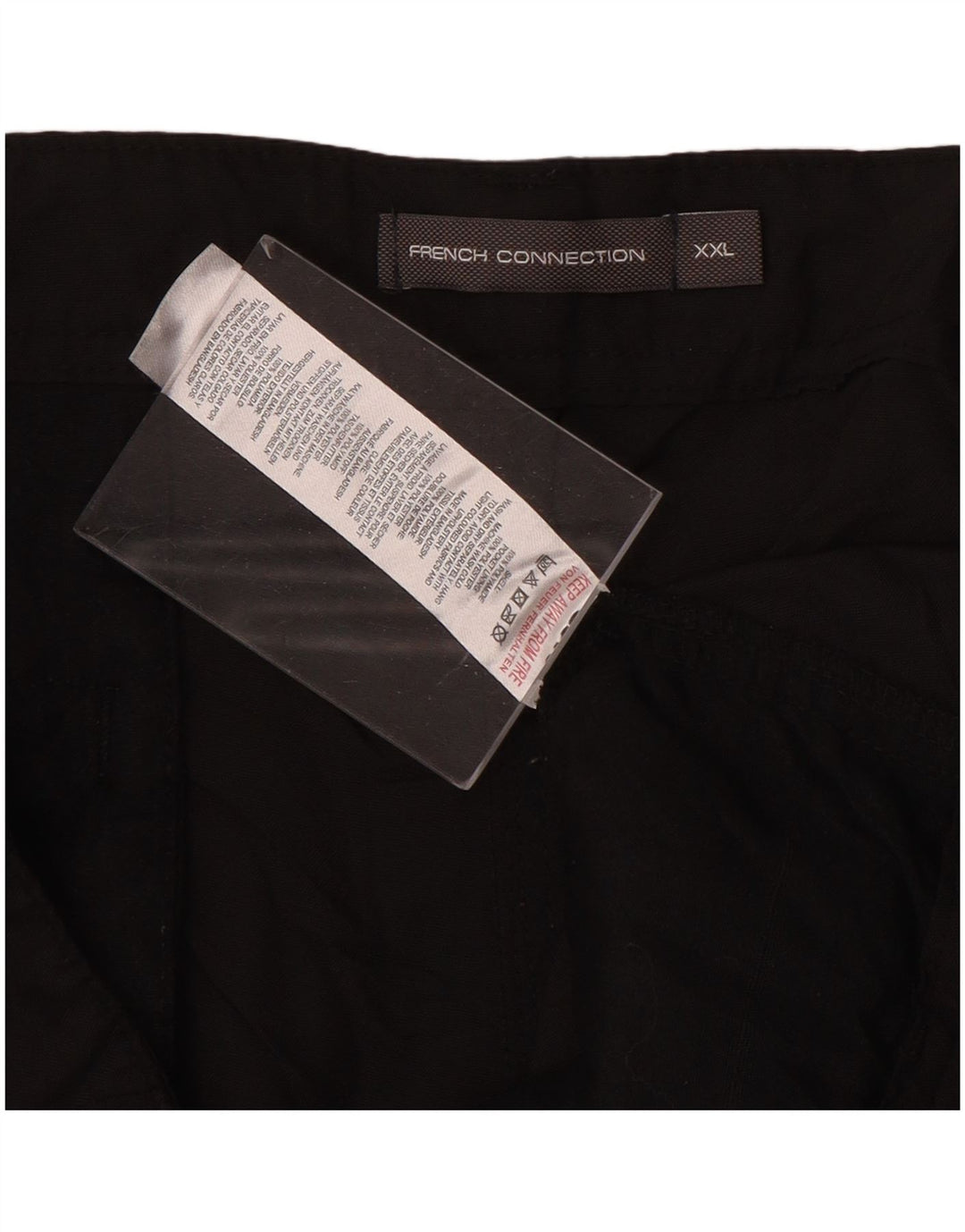 French Connection Mens Cargo Shorts 2XL W42  Black Polyamide
