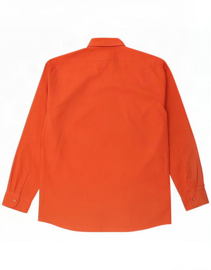 Dadi Mens Shirt Size 40 Medium Orange Polyester