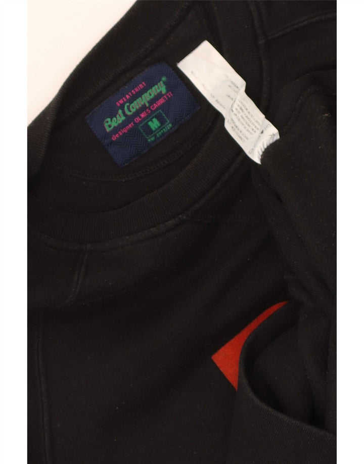 Best Company Mens Graphic Regular Fit Sweatshirt Jumper Medium Black