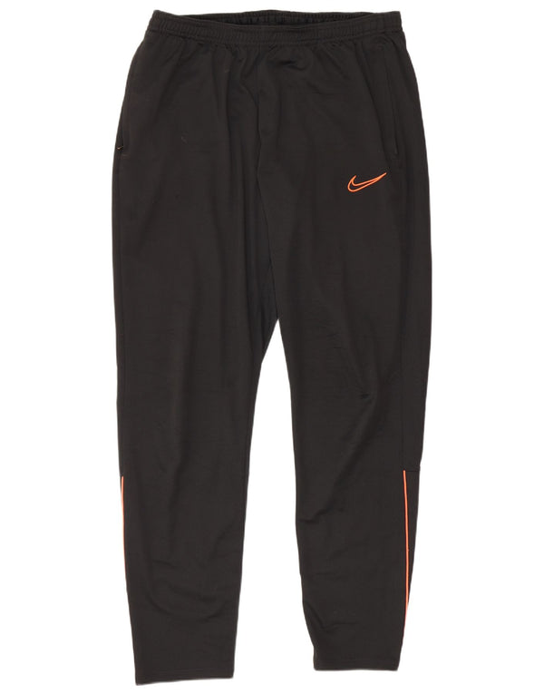 Nike Womens Dri Fit Tracksuit Trousers UK 16 Large Black Polyester
