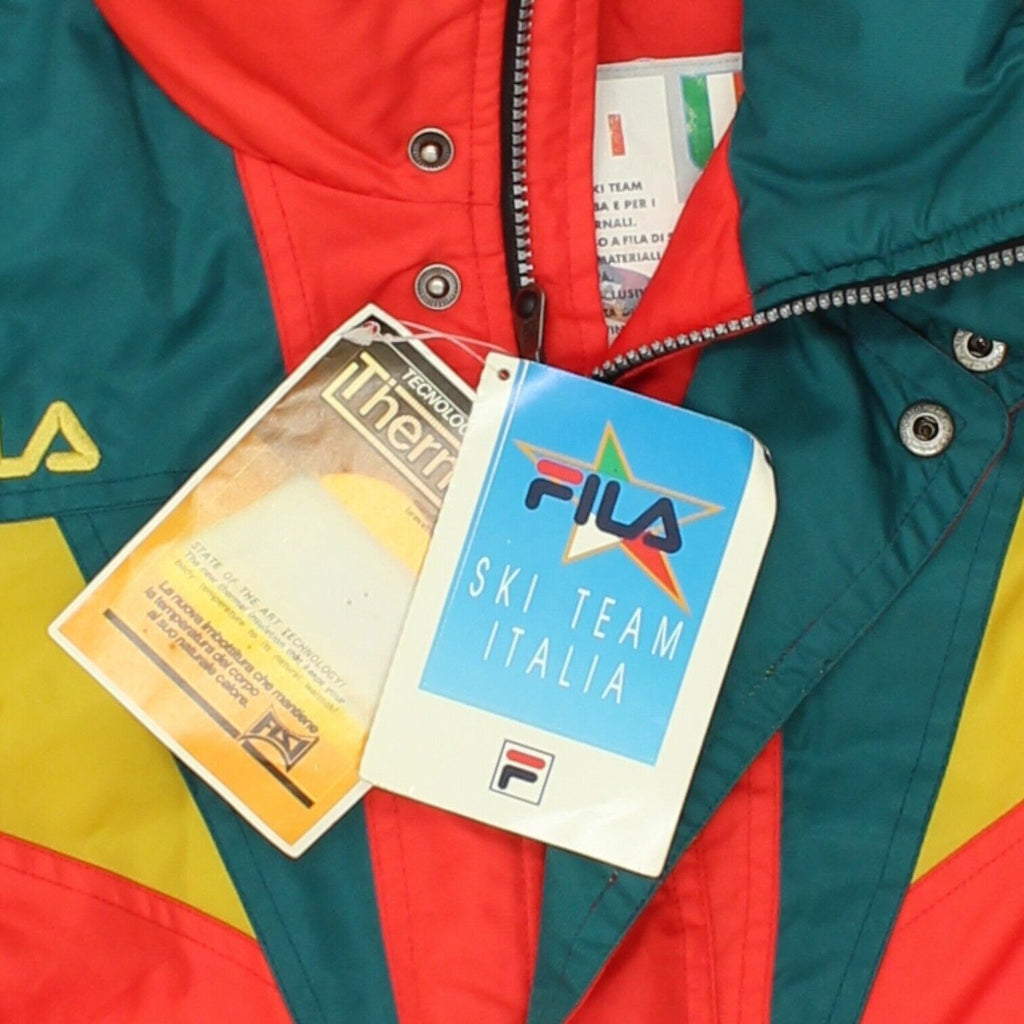 FILA Boys Red Team Italia Ski Suit | Vintage Kids Winter Sportswear Snowsuit VTG | Vintage Messina Hembry | Thrift | Second-Hand Messina Hembry | Used Clothing | Messina Hembry 