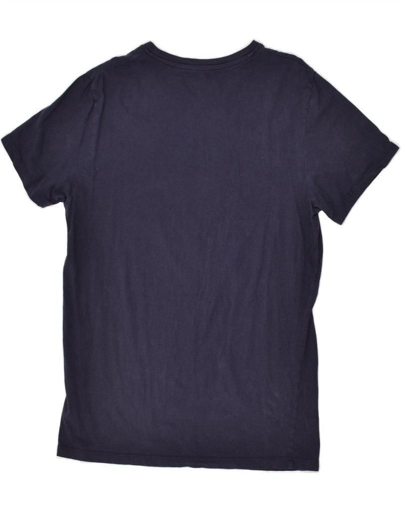 JACK & JONES Mens Graphic T-Shirt Top Large Navy Blue Cotton | Vintage Jack & Jones | Thrift | Second-Hand Jack & Jones | Used Clothing | Messina Hembry 