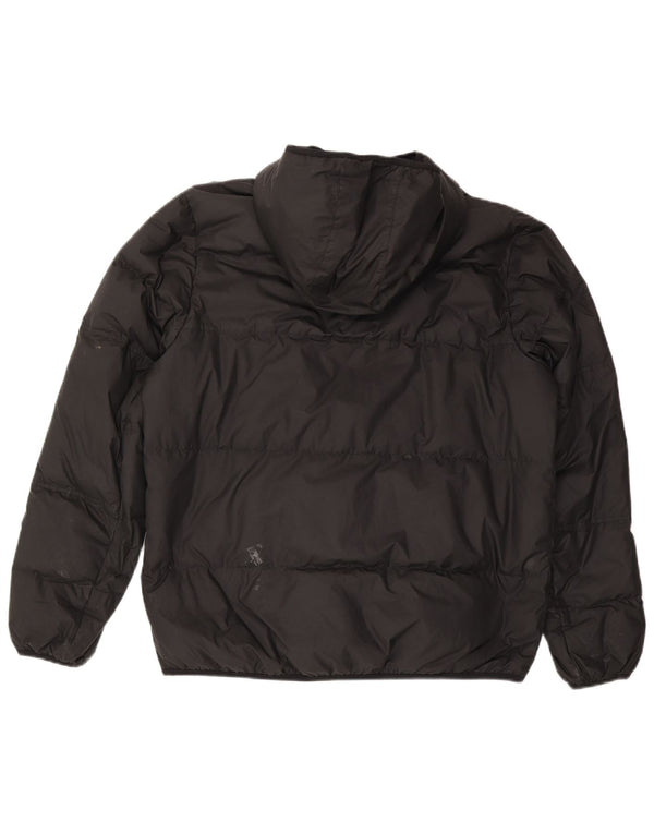 Nike Mens Hooded Padded Jacket UK 40 Large Black Polyester