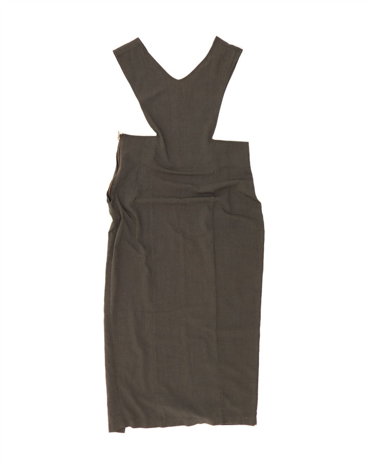 MAXIME Womens Pinafore Dress UK 12 Medium Grey Vintage Maxime and Second-Hand Maxime from Messina Hembry 