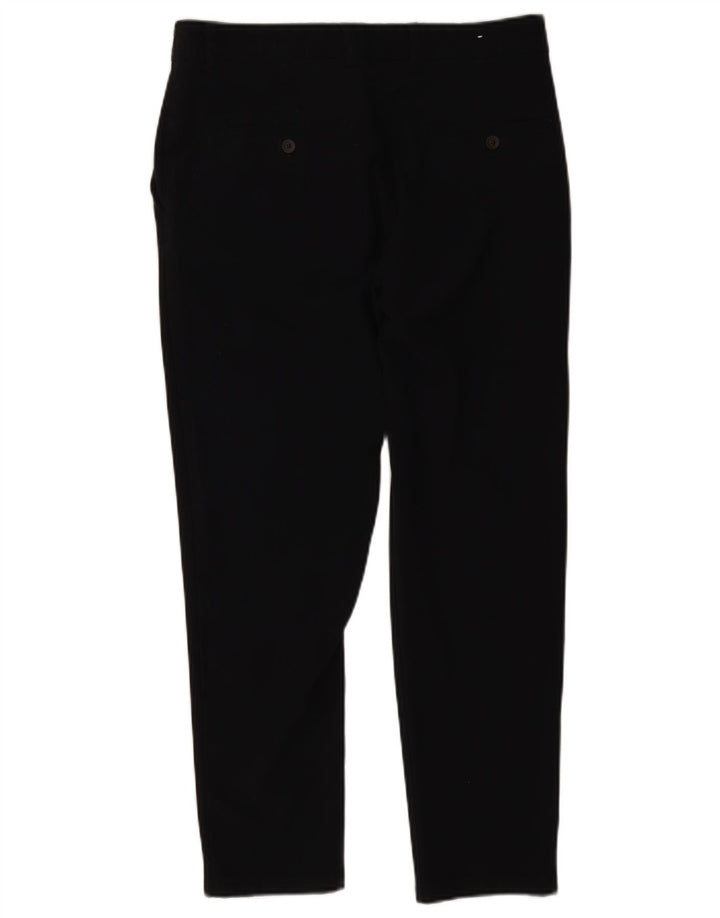Zara Mens Slim Chino Trousers EU 42 Large W32 L27 Black Polyester