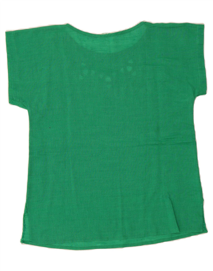 VINTAGE Womens Blouse Top IT 44 Medium Green Vintage Vintage and Second-Hand Vintage from Messina Hembry 