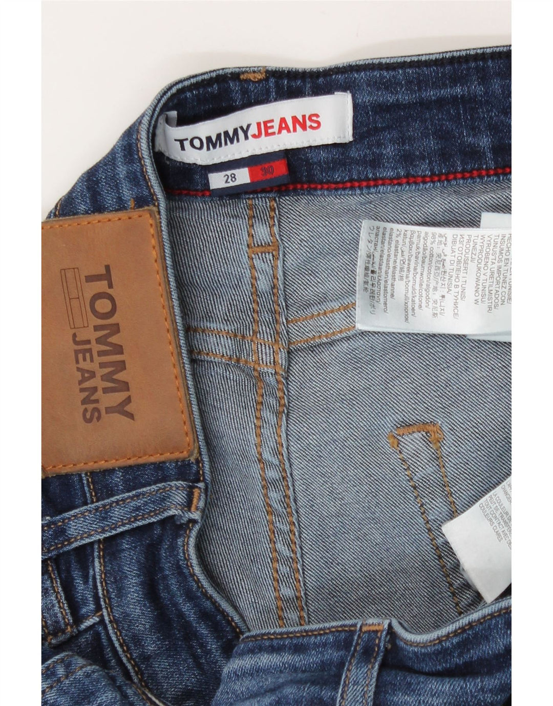 Tommy Hilfiger Womens Slim Jeans W28 L26 Blue Cotton