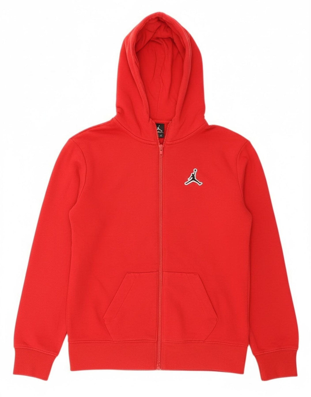 Jordan Boys Zip Hoodie Sweater 12-13 Years Large Red Cotton