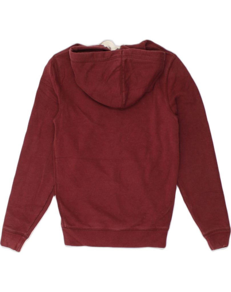 JACK WILLS Mens Zip Hoodie Sweater XS Burgundy Cotton | Vintage Jack Wills | Thrift | Second-Hand Jack Wills | Used Clothing | Messina Hembry 