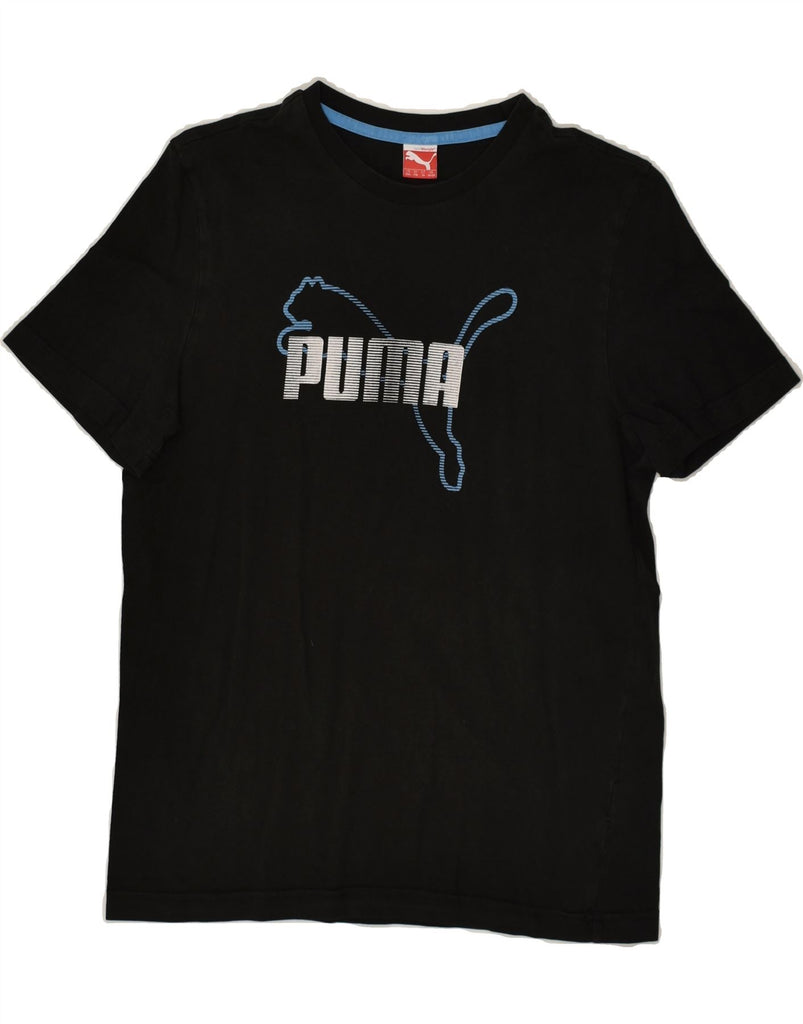 PUMA Boys Graphic T-Shirt Top 15-16 Years Black | Vintage Puma | Thrift | Second-Hand Puma | Used Clothing | Messina Hembry 