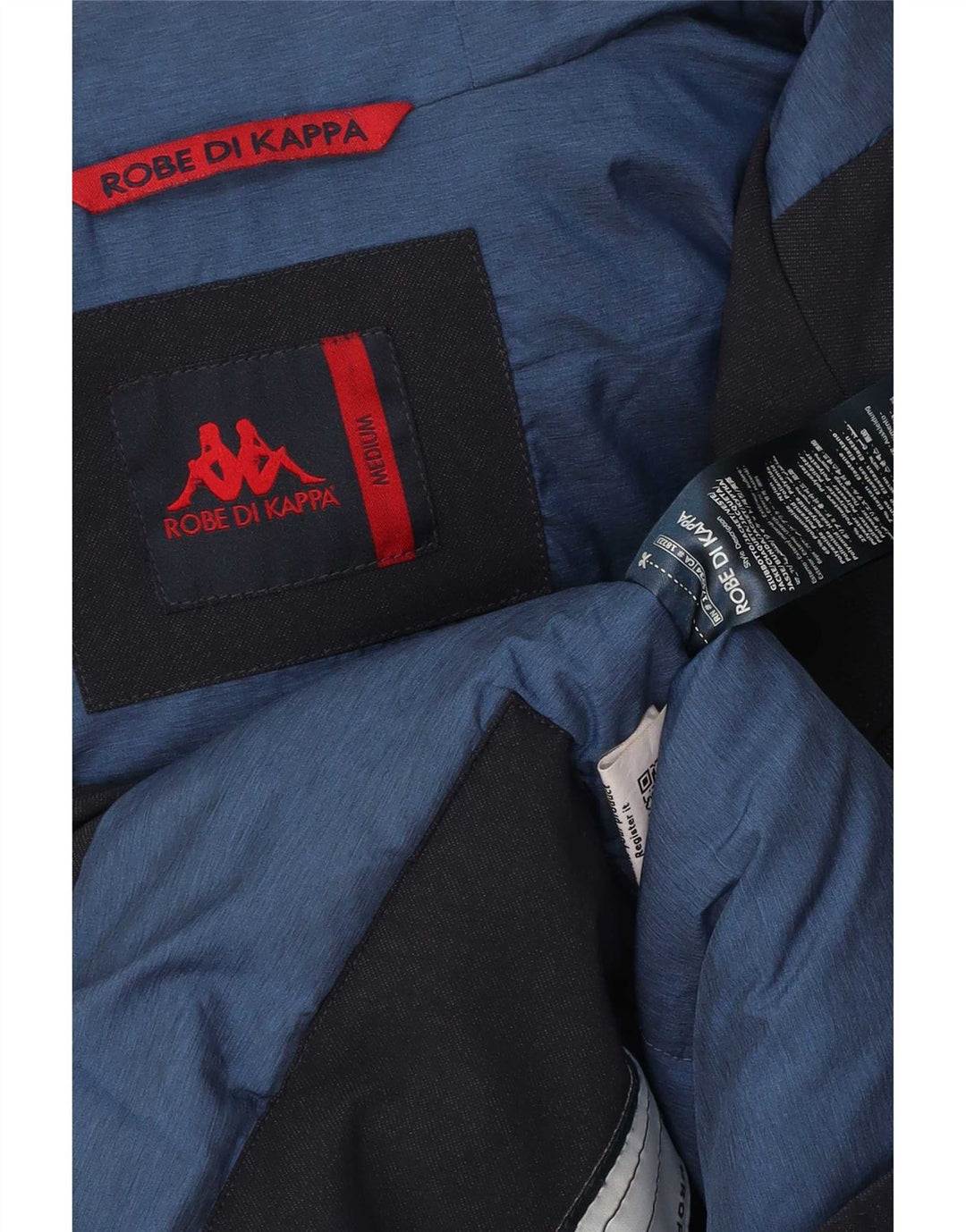 Kappa Mens Hooded Padded Jacket UK 38 Medium Navy Blue Polyamide