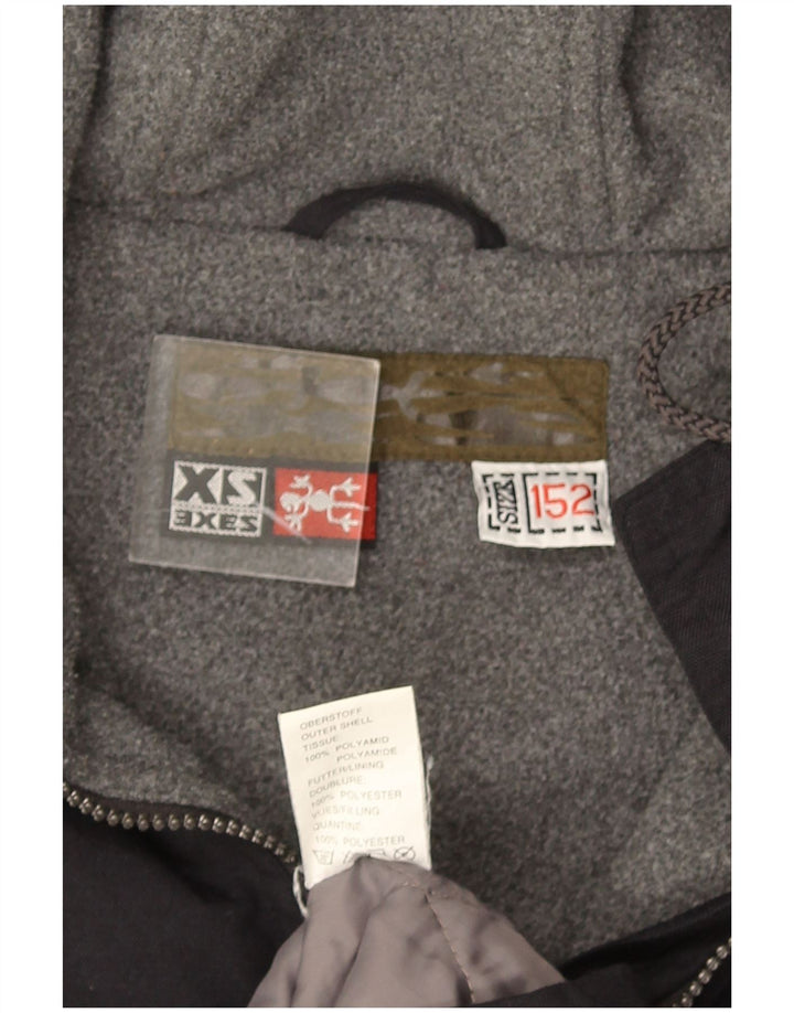 XS Exes Boys Hooded Windbreaker Jacket 12-13 Years Black Polyamide