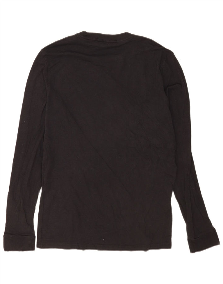 Adidas Mens Graphic Top Long Sleeve Small Black Cotton