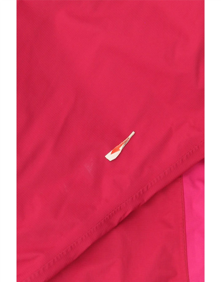 Berghaus Womens Hooded Rain Jacket UK 12 Medium Pink Colourblock Nylon