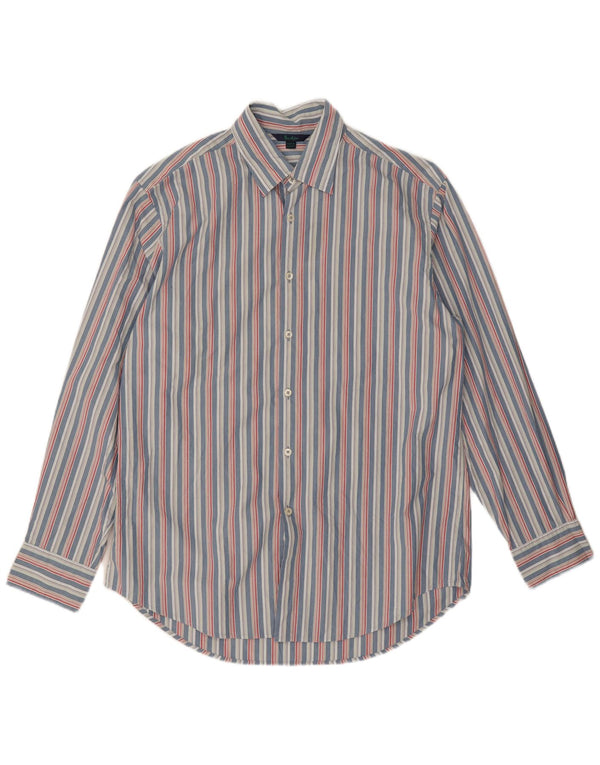 Boden Mens Shirt Large Blue Striped Cotton