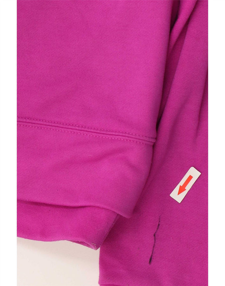 Adidas Womens Climalite Zip Hoodie Sweater UK 12/14 Medium Pink Polyester